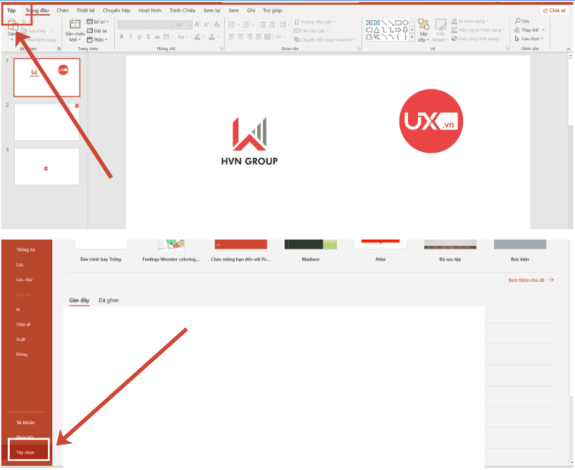 Cách chuyển PowerPoint thành tiếng Việt trên Ppt