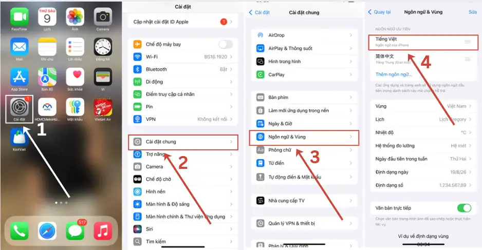 Chuyển PowerPoint sang tiêng Việt trên điện thoại