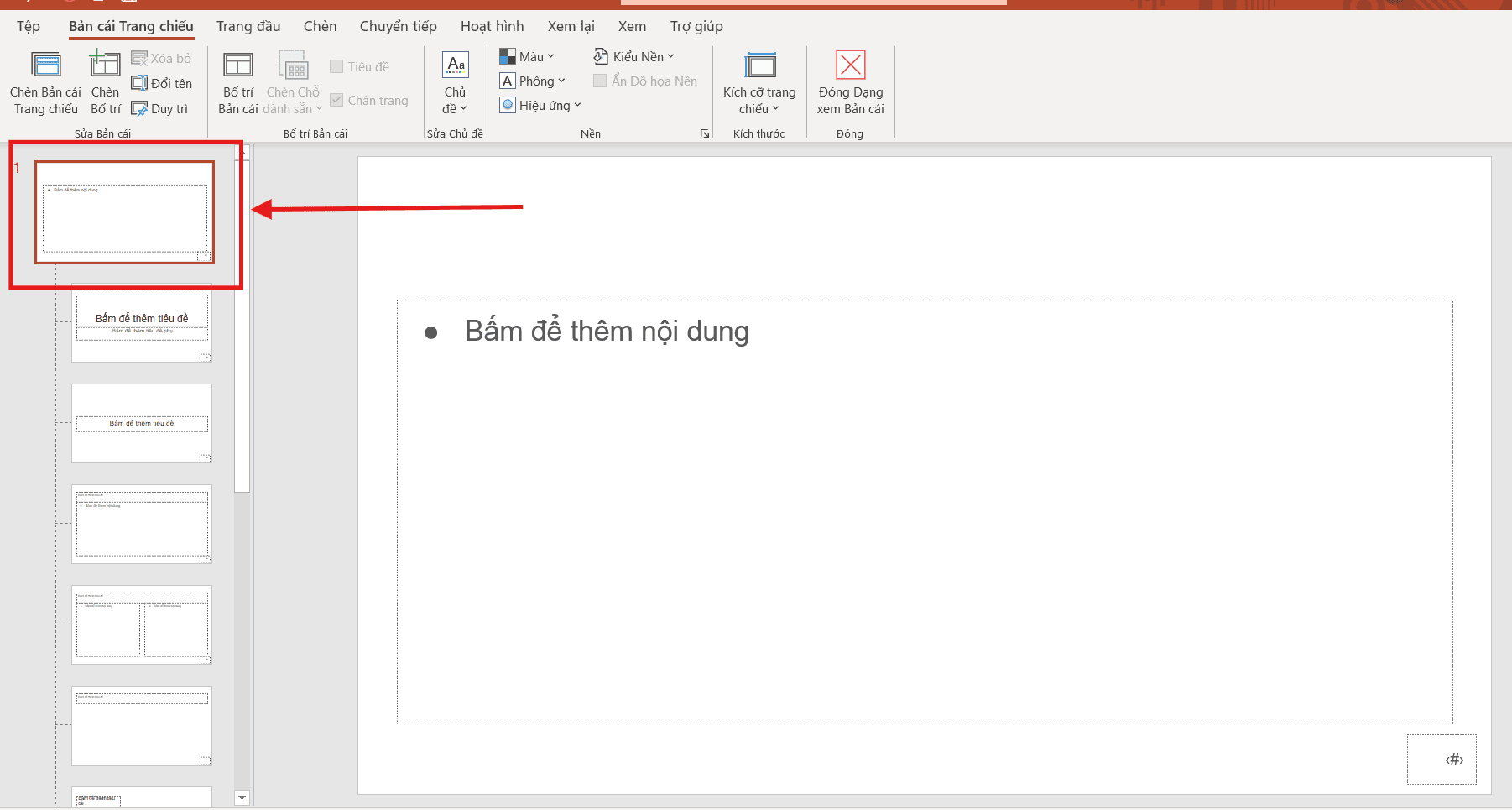 Cách thay đổi màu sắc trong trình chiếu PowerPoint nhanh và chuyên nghiệp 7 Master Slide