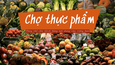 Mau powerpoint va mau google slides Chợ thực phẩm