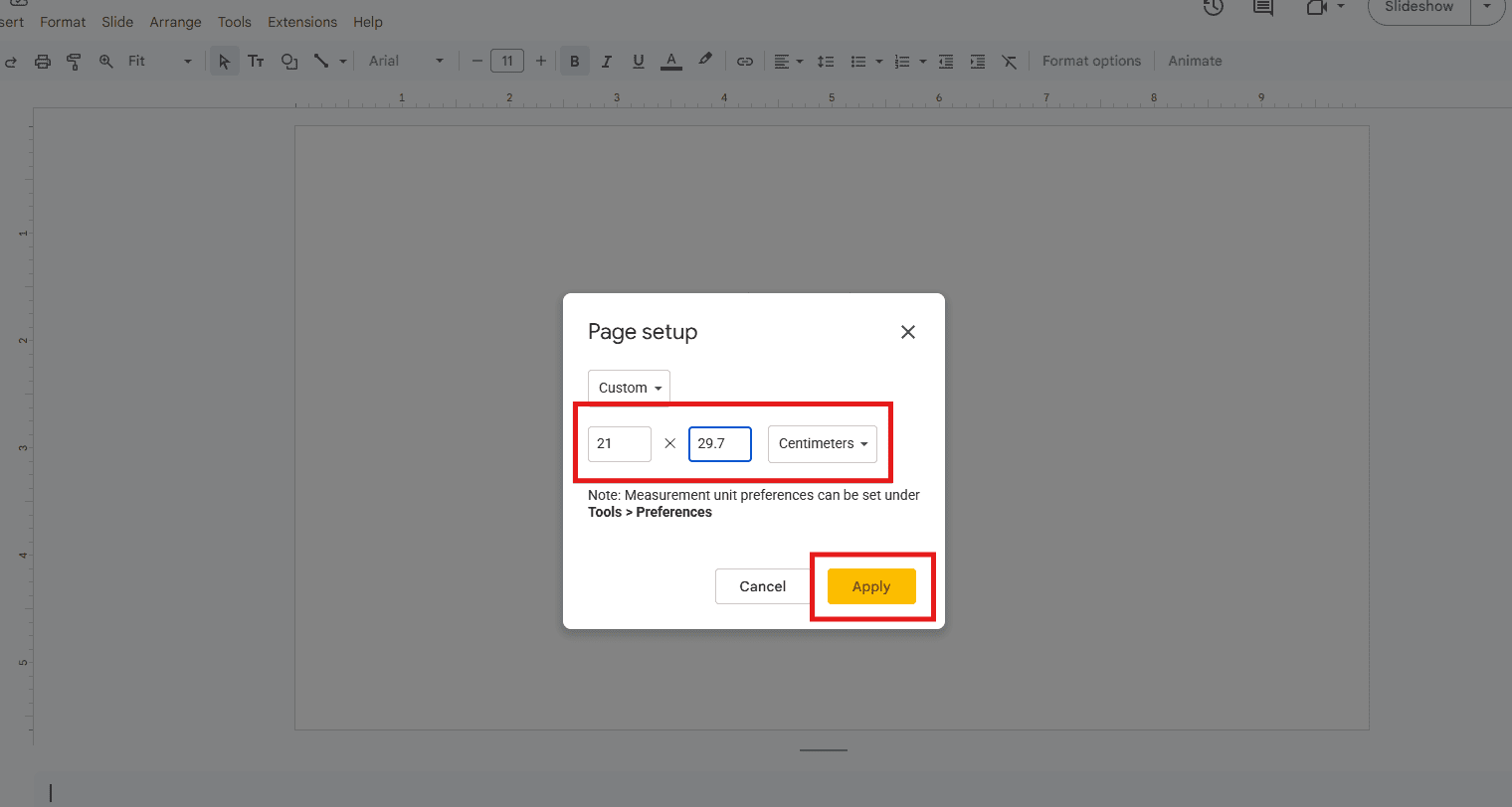 Cách thay đổi hướng trang trình bày trong Google Slides 6 Thay đổi hướng trang trong Google Slides