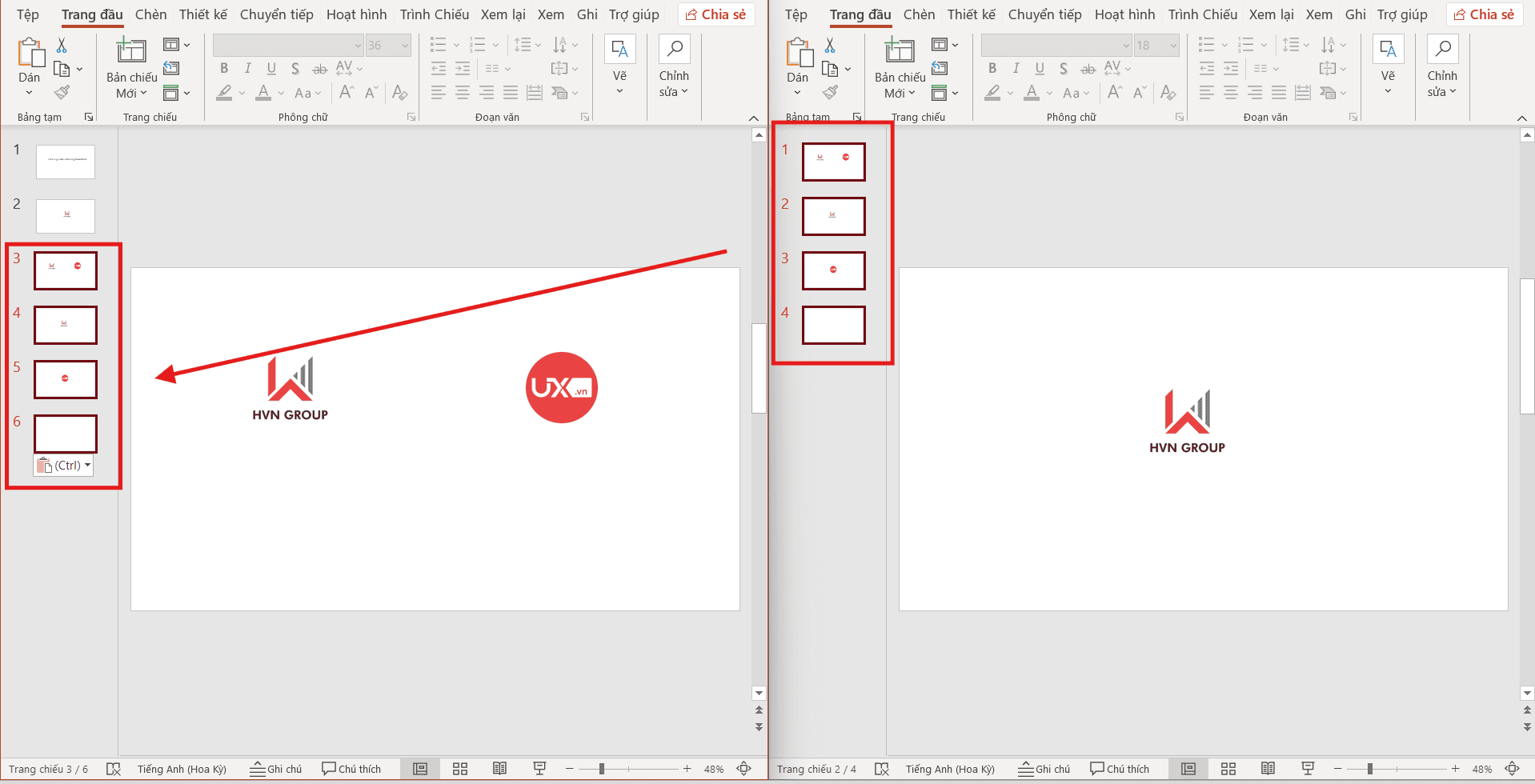 Cách copy nhiều Slide giữa các file khác nhau trong PowerPoint