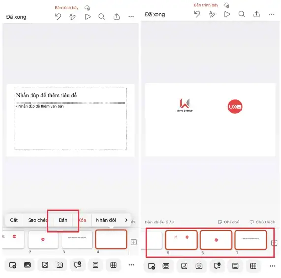 Cách copy nhiều Slide trên PowerPoint trên điện thoại