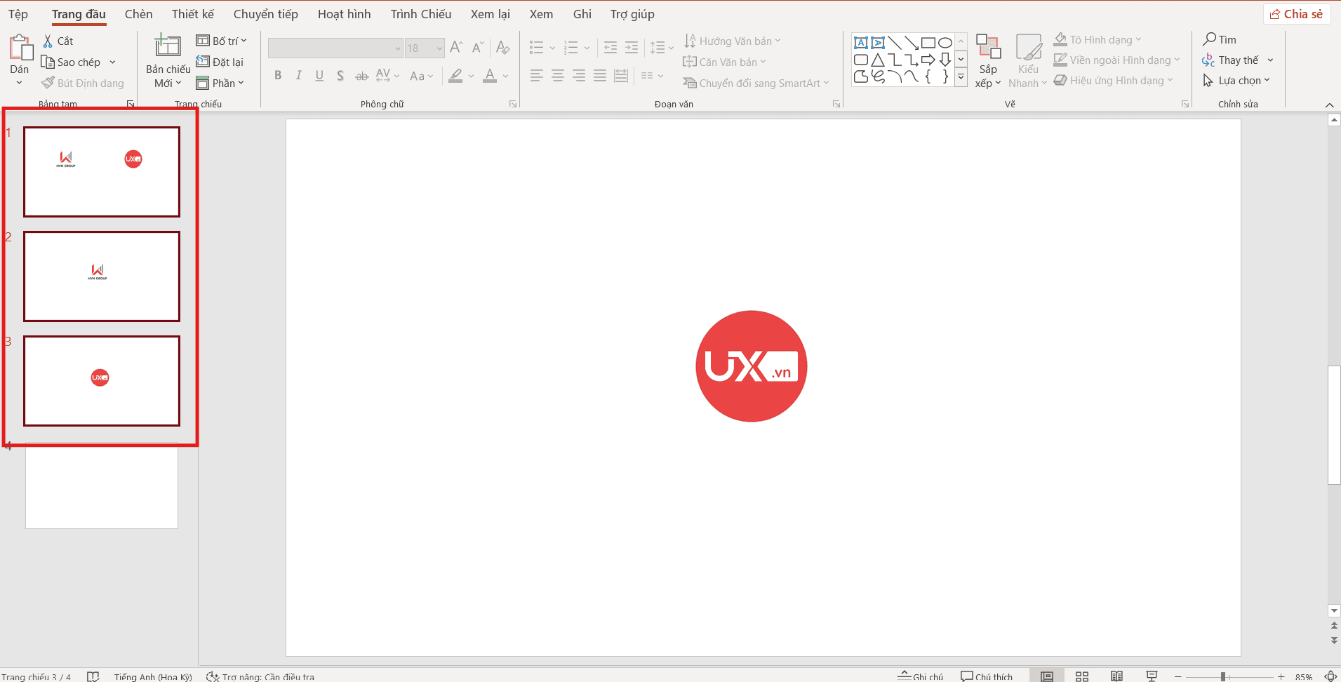 Cách copy nhiều Slide trong PowerPoint trên máy tính