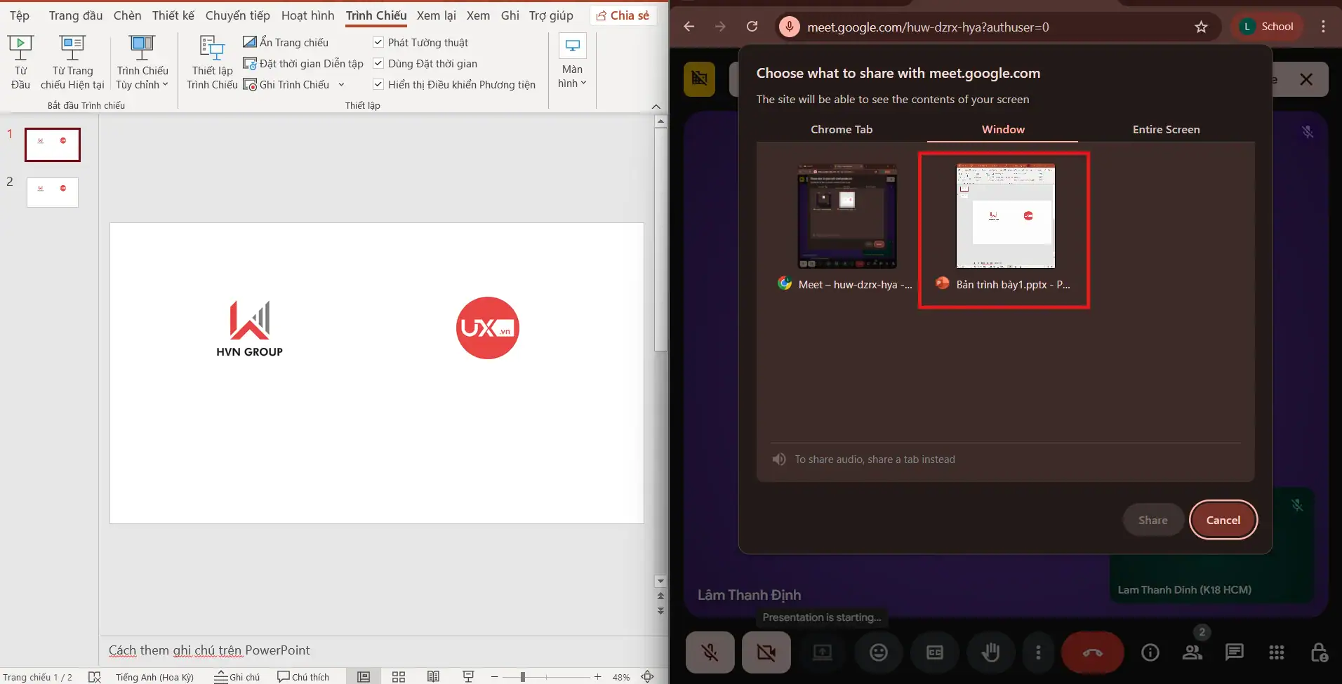 Cách Trình Chiếu PowerPoint Có Phần Ghi Chú - Hướng Dẫn Chi Tiết 2025 11 Cách hiện note khi trình chiếu qua Zoom hoặc Gg Meet