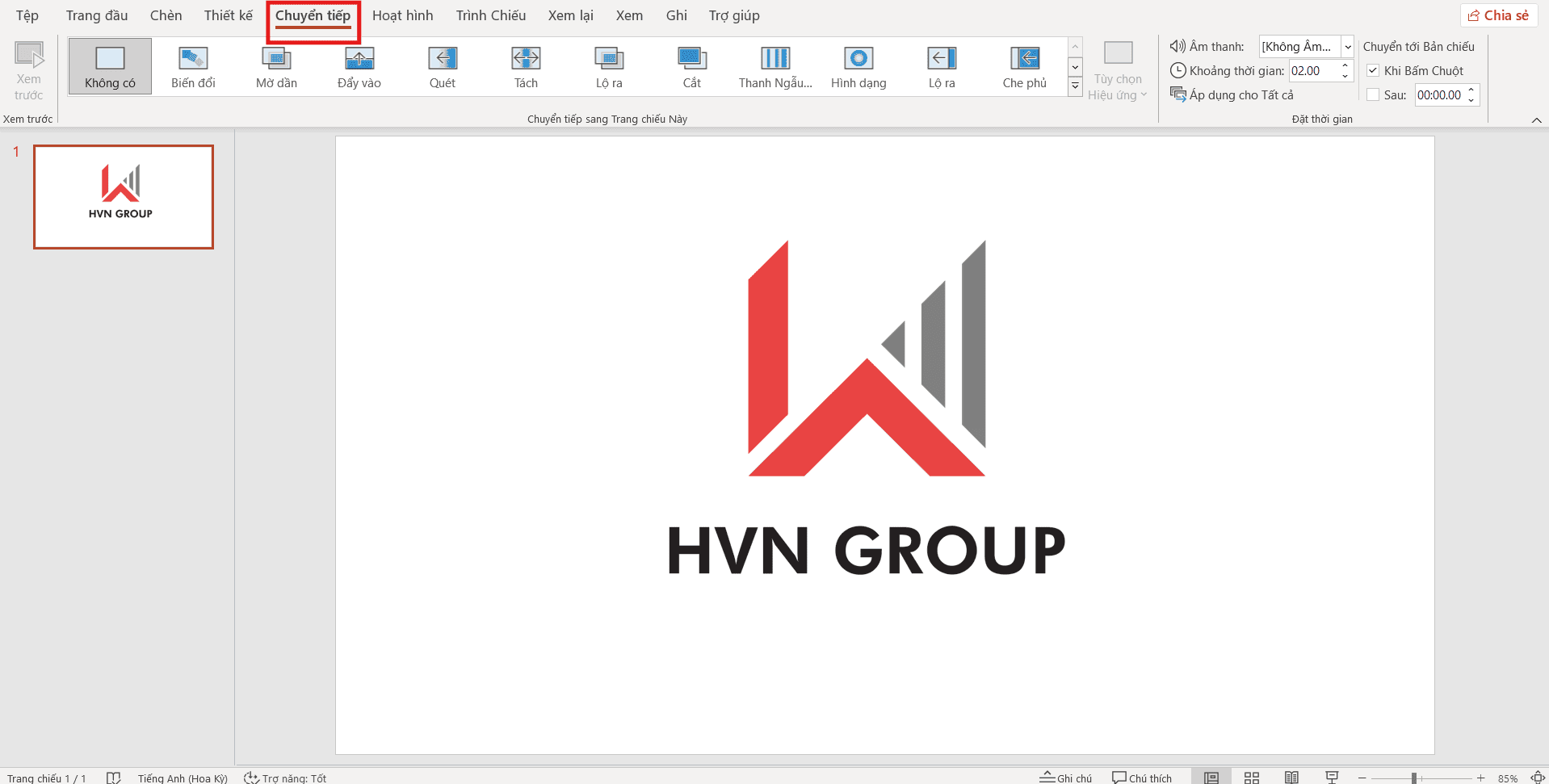 Cách tạo hiệu ứng chuyển trang PowerPoint