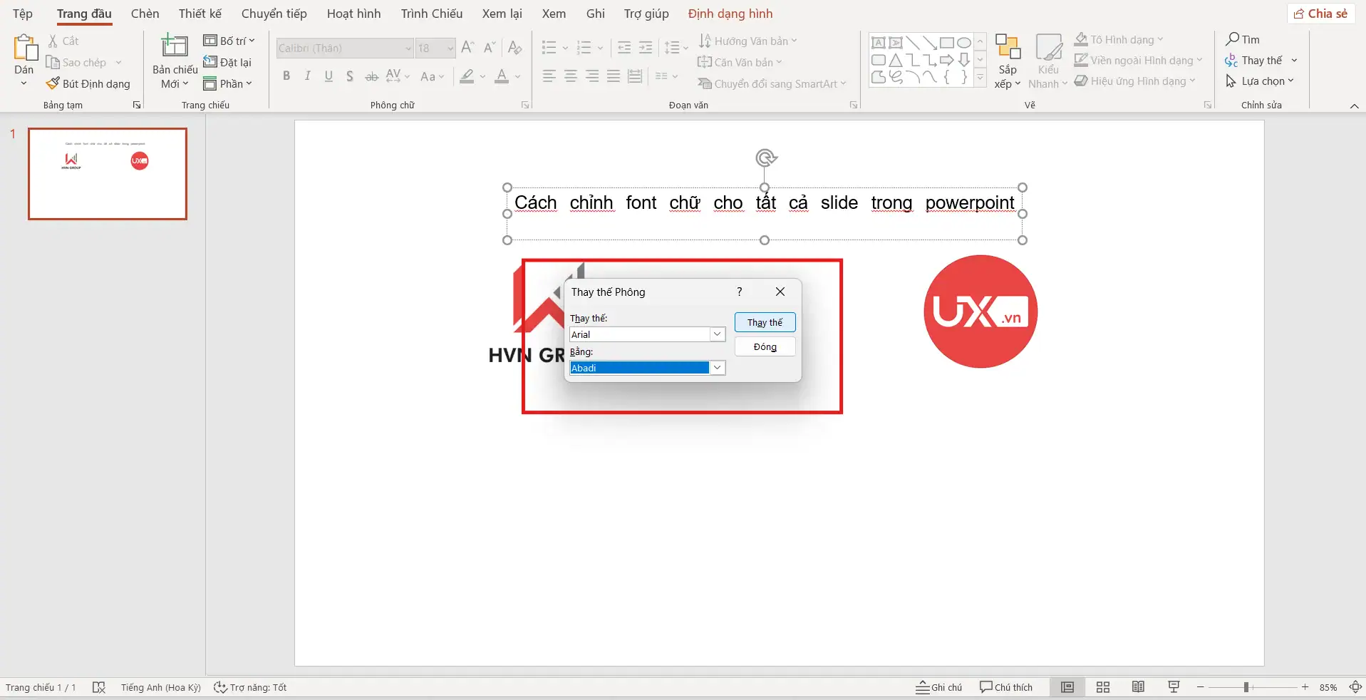 Cách Chỉnh Font Chữ Cho Tất Cả Slide Trong PowerPoint - Hướng Dẫn Chi Tiết 2025 9 Cách thay đổi Font chữ hàng loạt bằng Replace Fonts