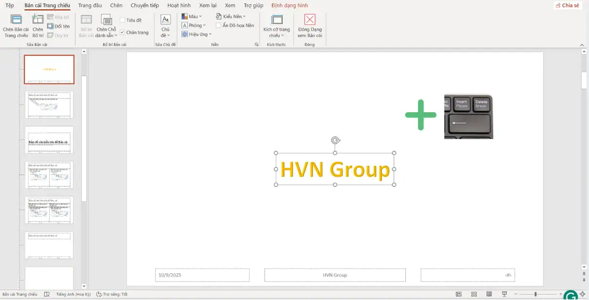 Cách xóa logo chìm bằng Slide Master