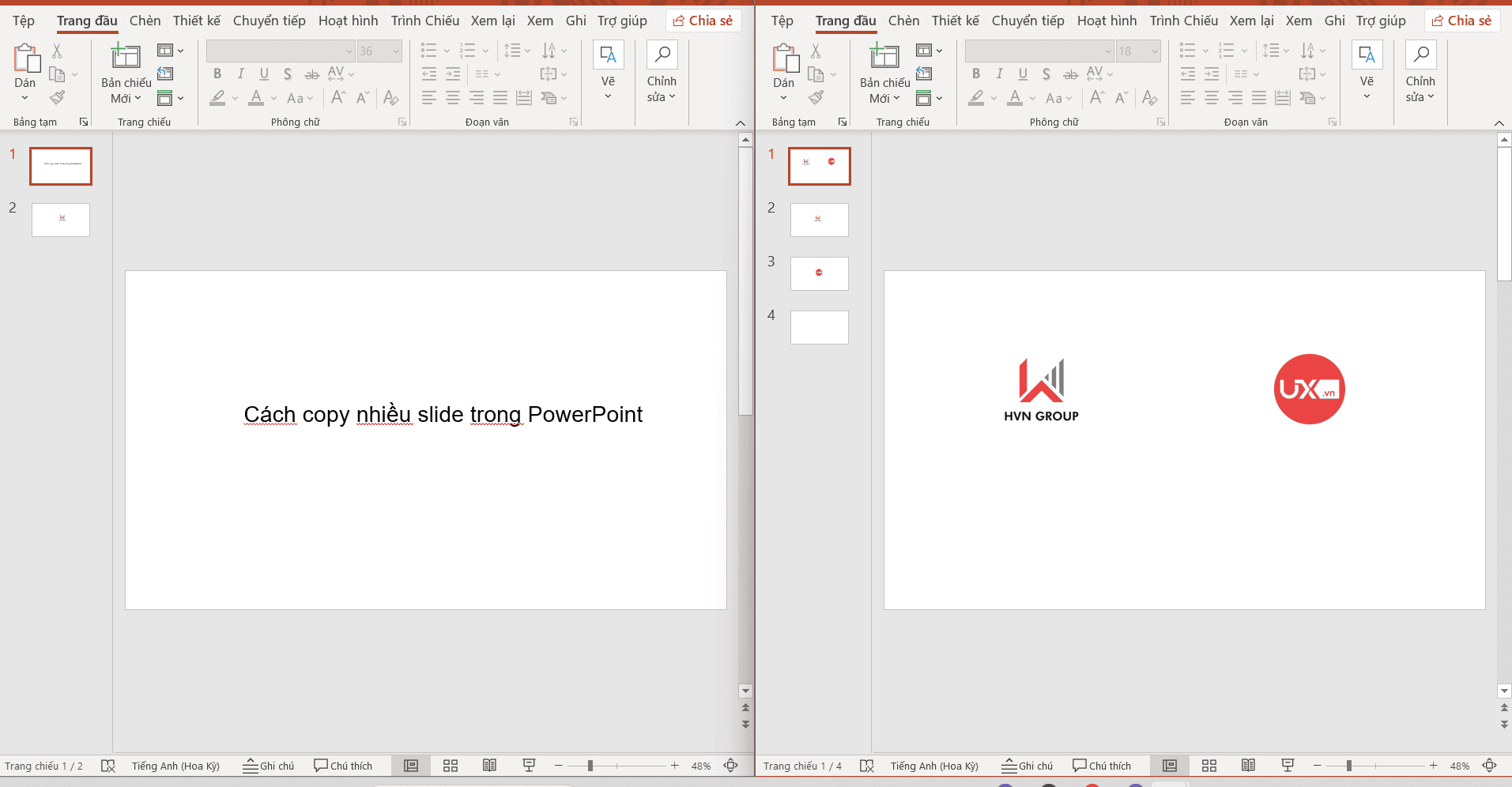 Copy nhiều Slide trong PowerPoint giữa các file khác nhau