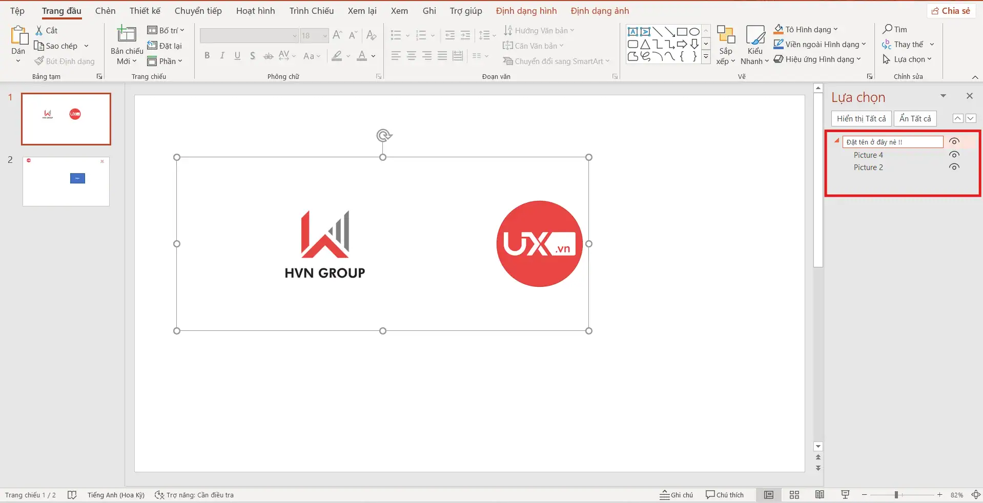 Tại sao không group được trong PowerPoint? Nguyên nhân & cách khắc phục 14 Đặt tên nhóm để dễ quản lí khi Group
