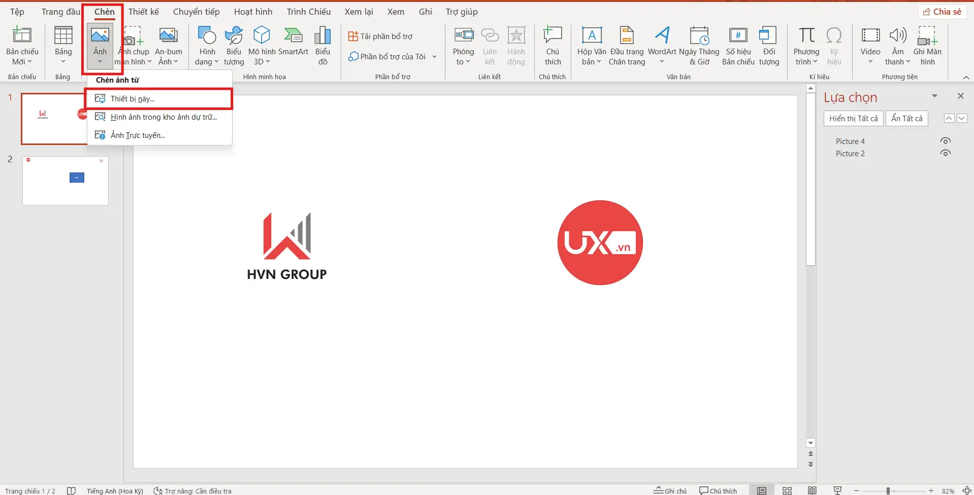 Tại sao không group được trong PowerPoint? Nguyên nhân & cách khắc phục 8 Đối tượng là ảnh chèn dưới dạng Background
