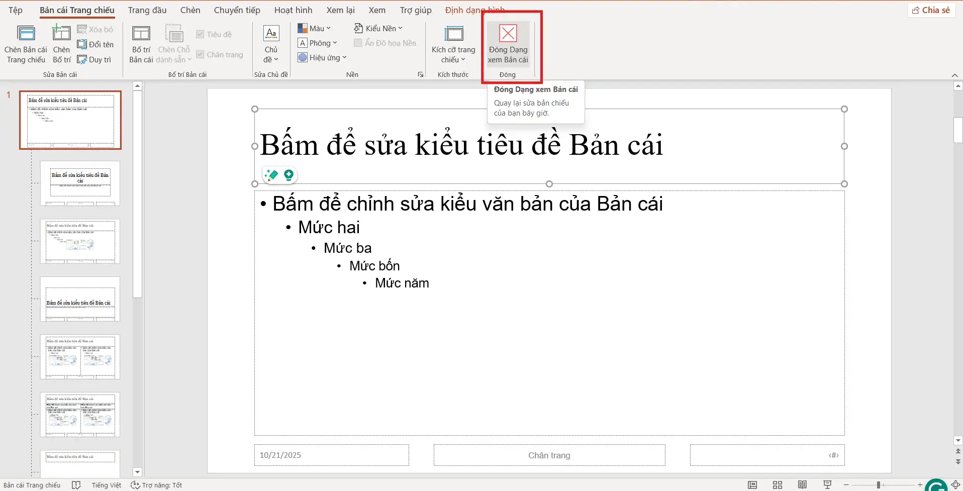 Cách Chỉnh Font Chữ Cho Tất Cả Slide Trong PowerPoint - Hướng Dẫn Chi Tiết 2025 7 Dùng Slide Master để chỉnh Font chữ trong Ppt