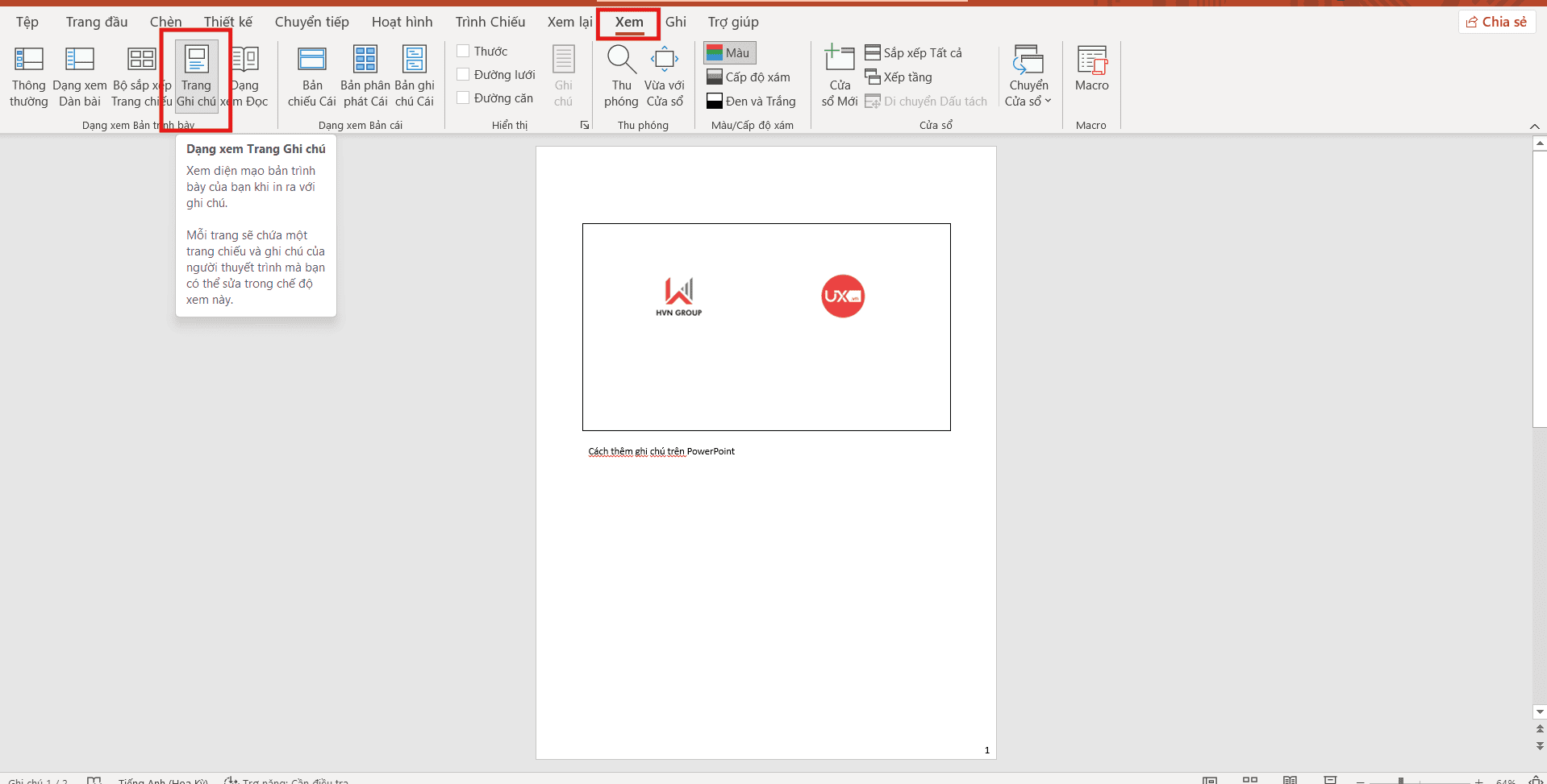 Cách Trình Chiếu PowerPoint Có Phần Ghi Chú - Hướng Dẫn Chi Tiết 2025 6 Hiển thị hoặc ẩn phần note trong PowerPoint