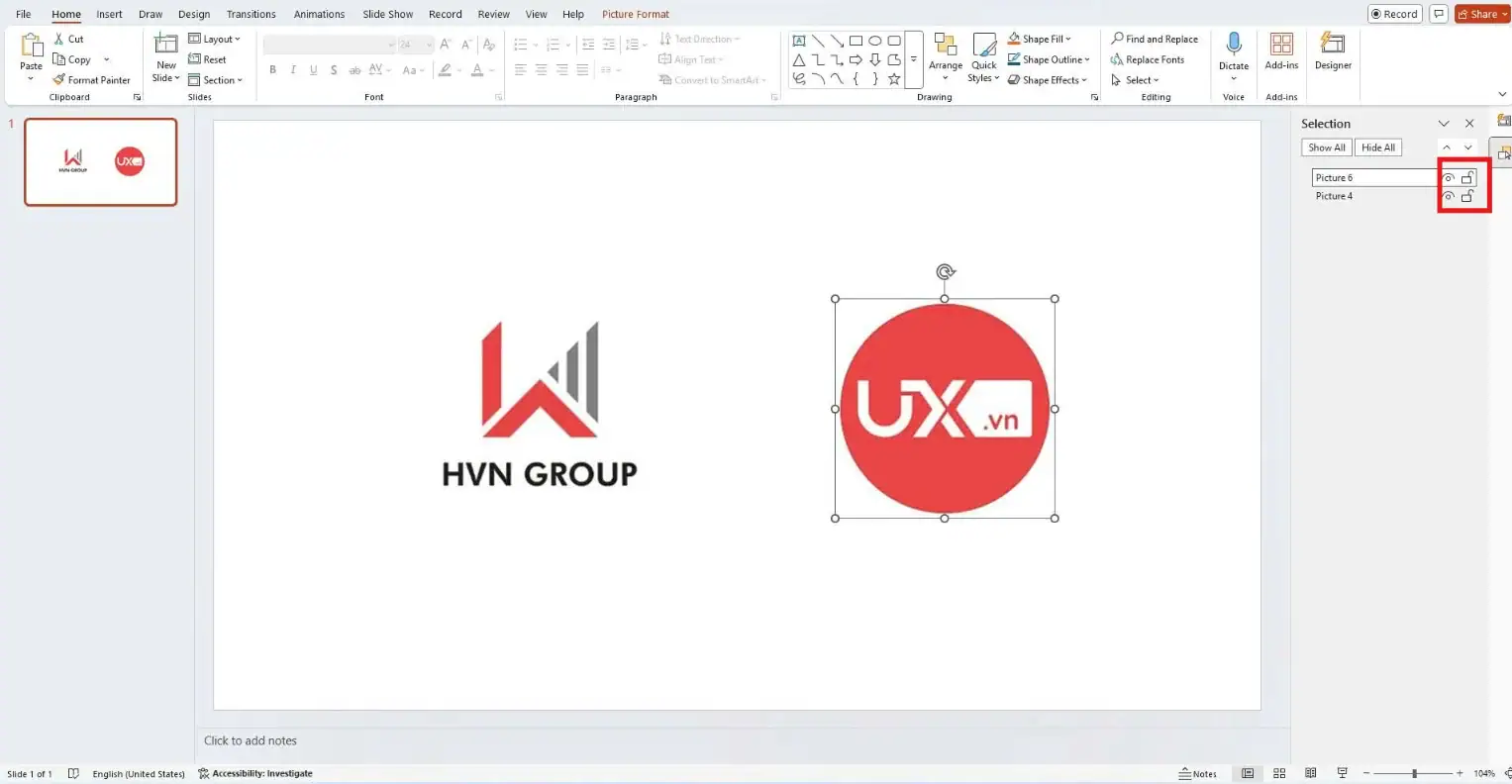 Tại sao không group được trong PowerPoint? Nguyên nhân & cách khắc phục 6 Một trong các đối tượng đang bị khóa
