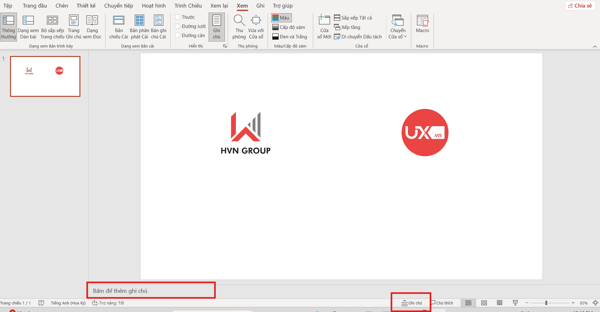 Cách Trình Chiếu PowerPoint Có Phần Ghi Chú - Hướng Dẫn Chi Tiết 2025 5 Thêm phần ghi chú trong PowerPoint