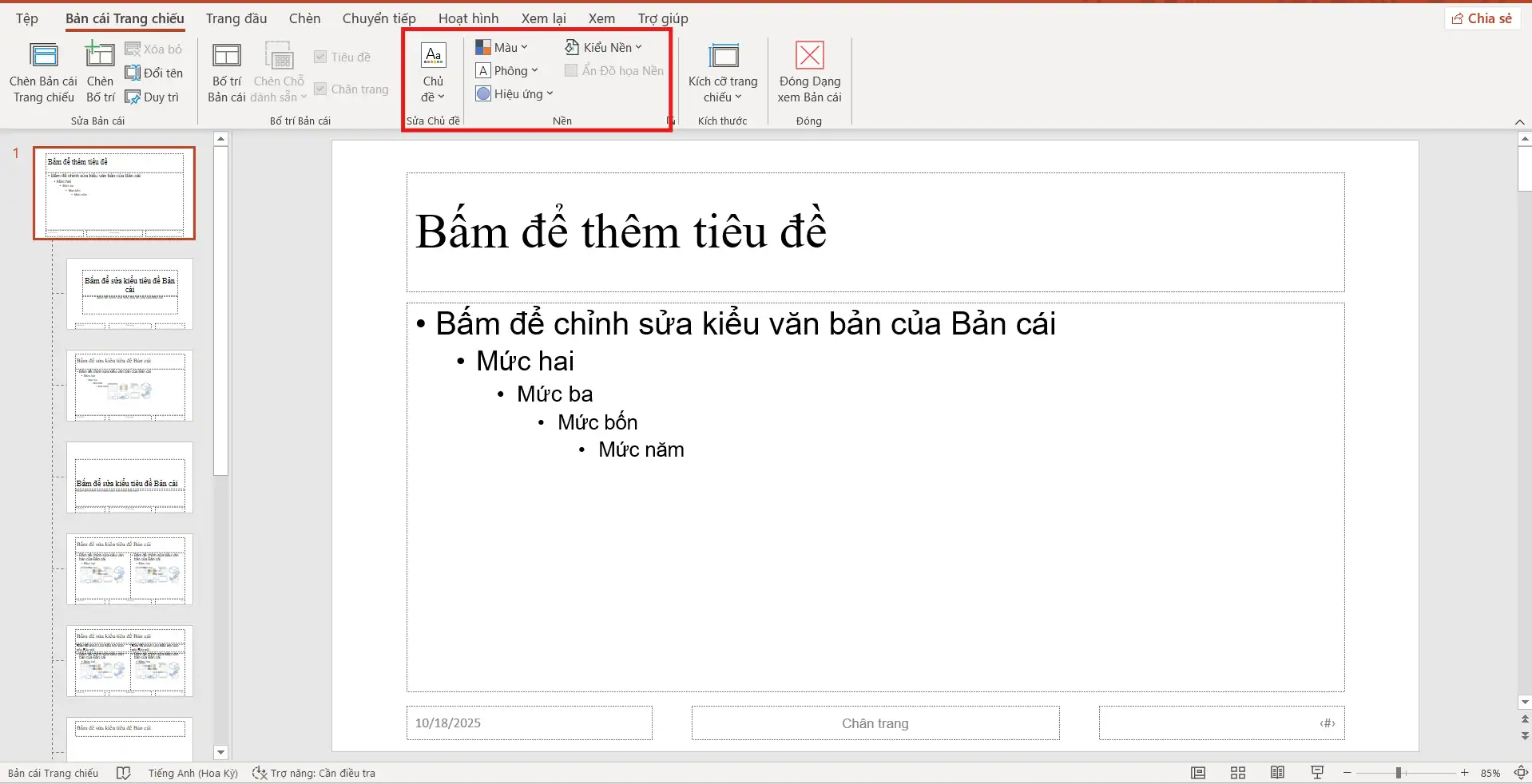 Slides Master trong PowerPoint là gì? Cách sử dụng và chỉnh sửa hiệu quả 6 Tiến hành chỉnh sửa Slide Master
