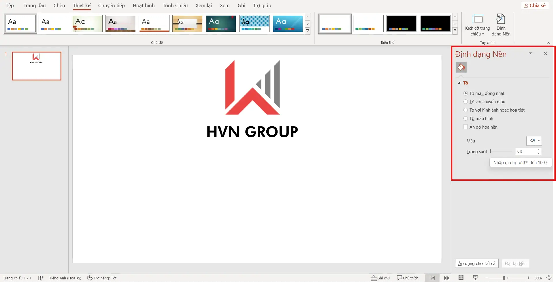 Xóa logo là hình nền trong PowerPoint