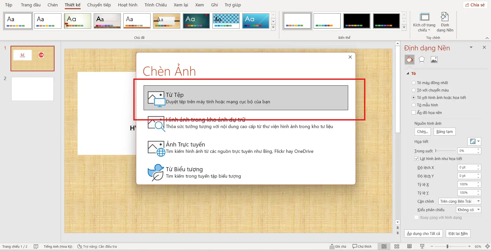 Cách Đổi Nền 1 Slide Trong PowerPoint – Hướng Dẫn Chi Tiết Cho Người Mới 12 Cách chèn ảnh làm nền cho 1 Slide PowerPoint