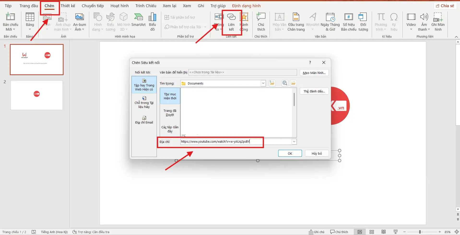 Cách Chèn Link YouTube Vào PowerPoint Nhanh Và Dễ Hiểu Cho Người Mới 8 Cách chèn link Youtube vào Ppt qua Hyperlink