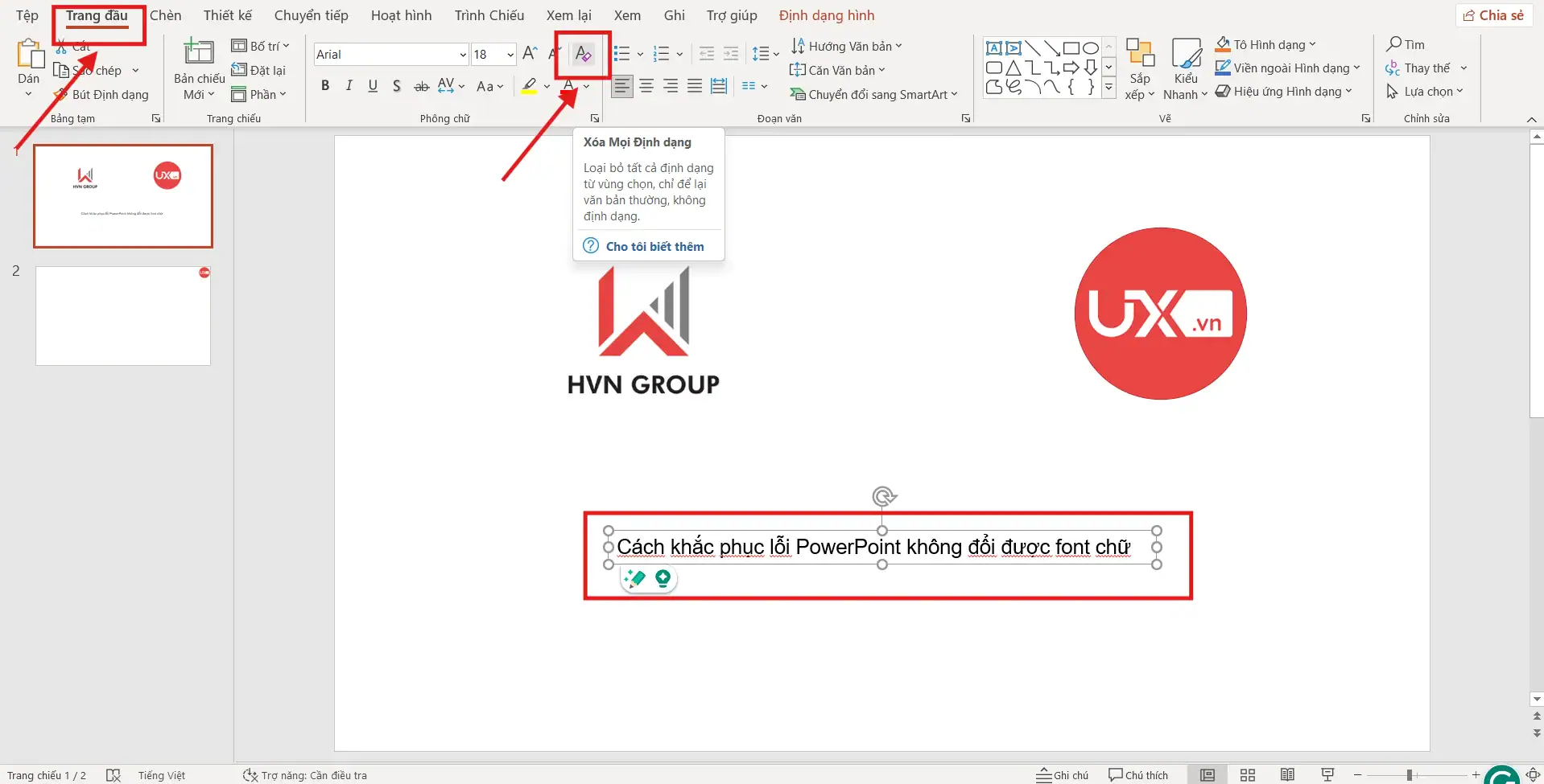 Cách khắc phục lỗi PowerPoint không đổi được font chữ