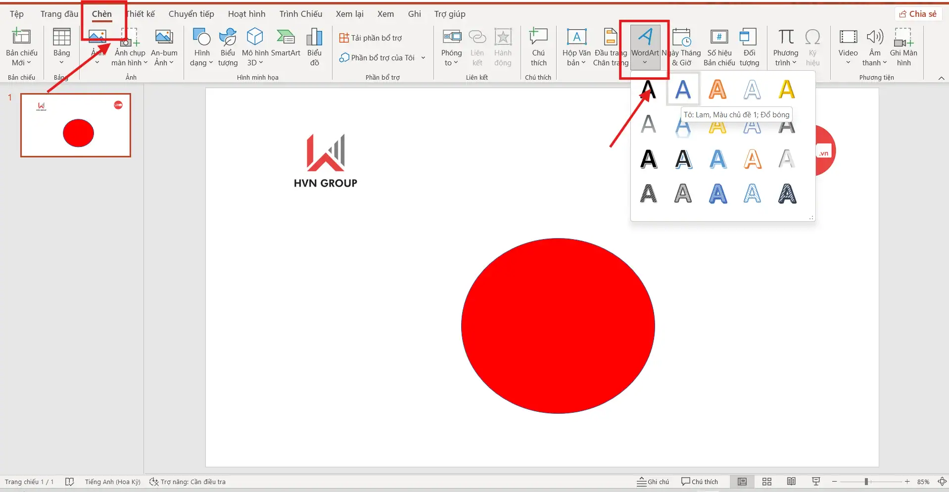 Cách làm chữ cong quanh hình tròn hoặc hình dạng bất kỳ
