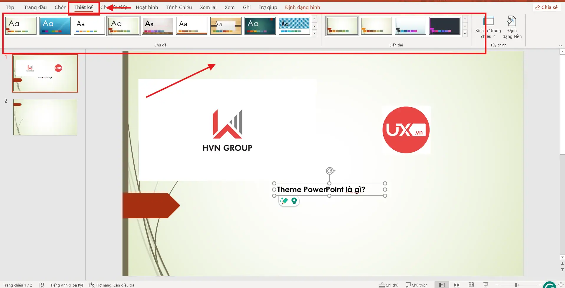 Cách sử dụng Theme trong PowerPoint hiệu quả