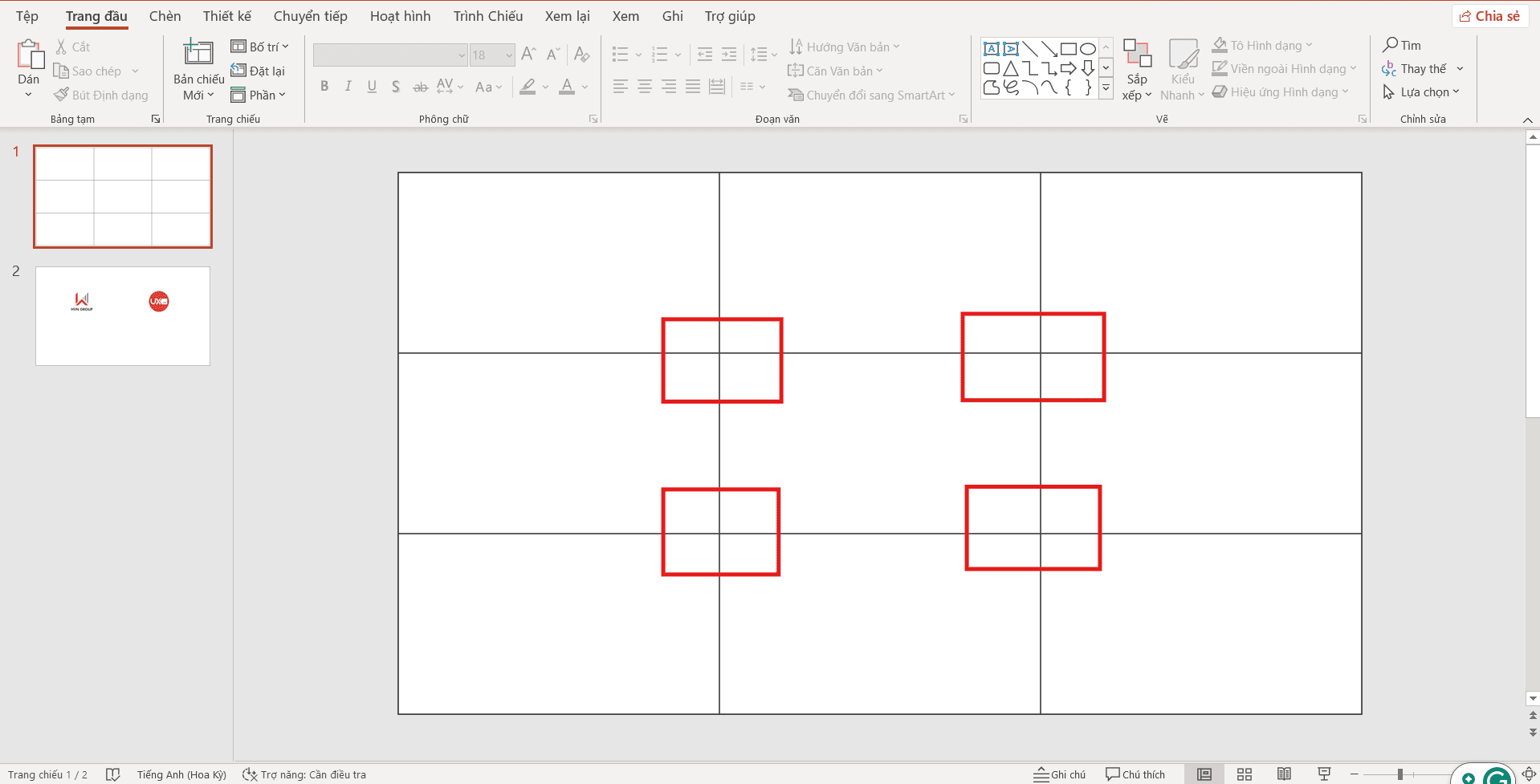 Cách trình bày bố cục PowerPoint