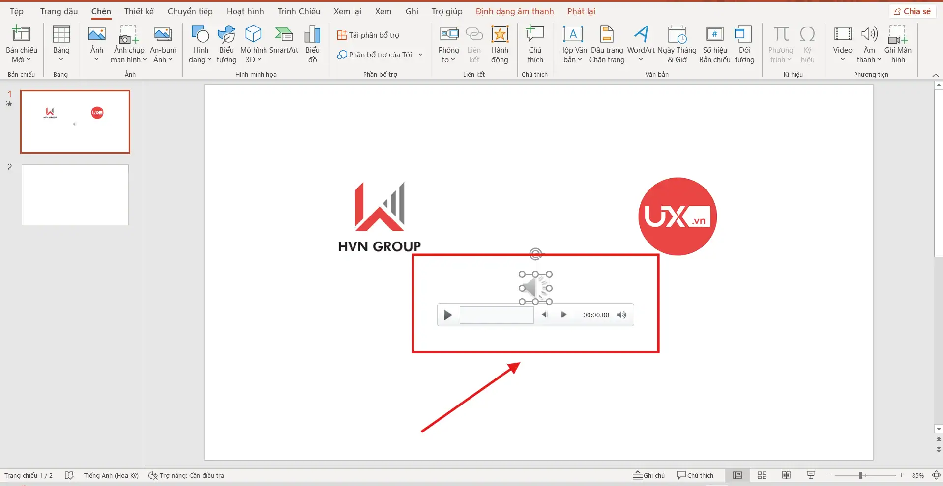 Chèn âm thanh vào PowerPoint từ đầu đến cuối
