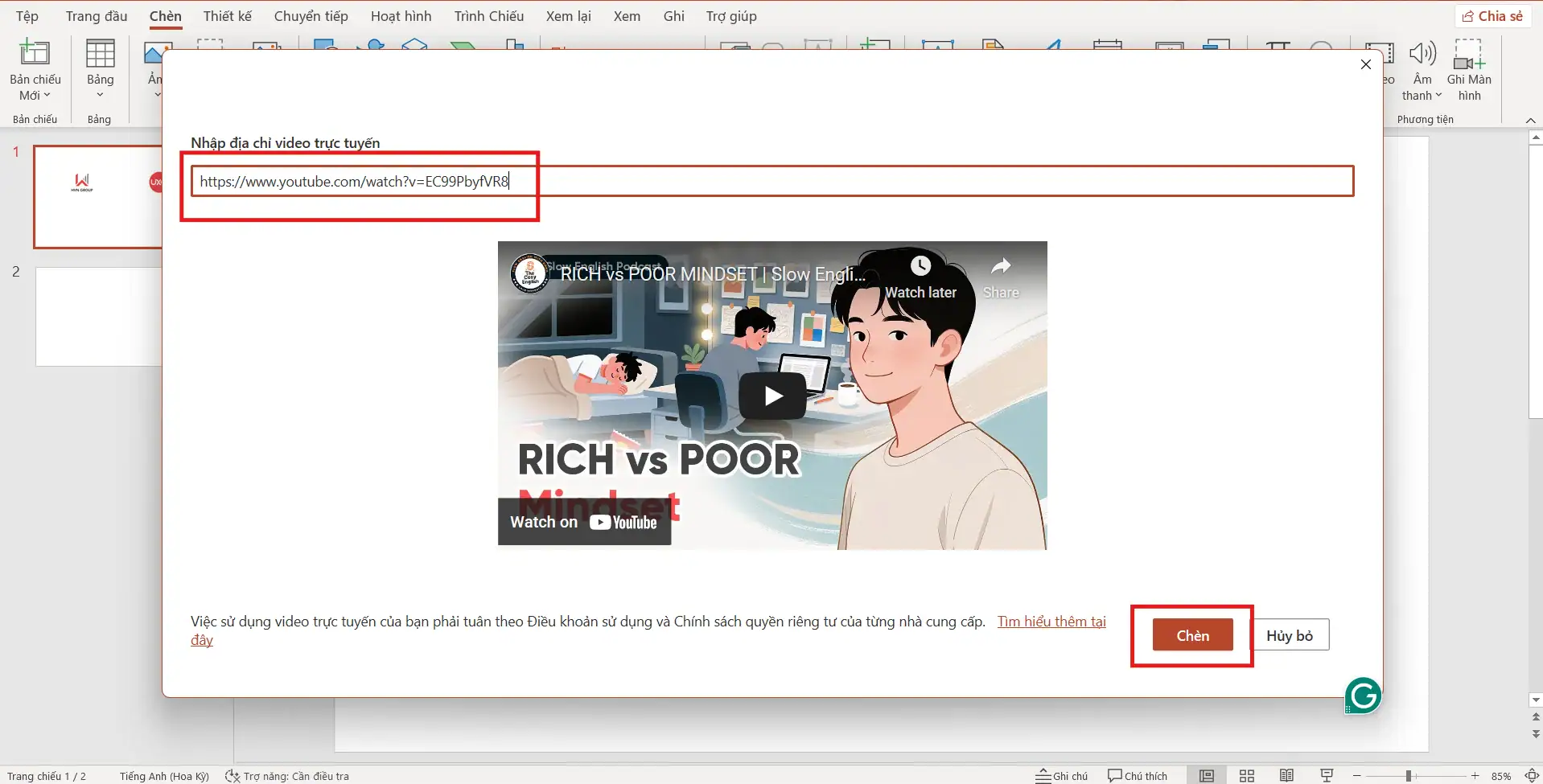 Cách Chèn Video Vào PowerPoint Không Bị Lỗi Dễ Dàng Nhất 9 Chèn Video online vào Ppt