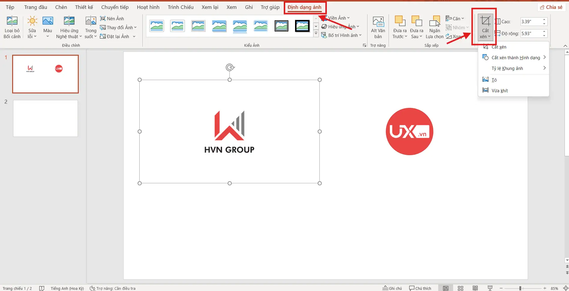 Cách Xóa Nền Ảnh Trong PowerPoint - Hướng Dẫn Chi Tiết Cho Người Mới Bắt Đầu 7 Dùng công cụ Crop để cắt bỏ phần nền