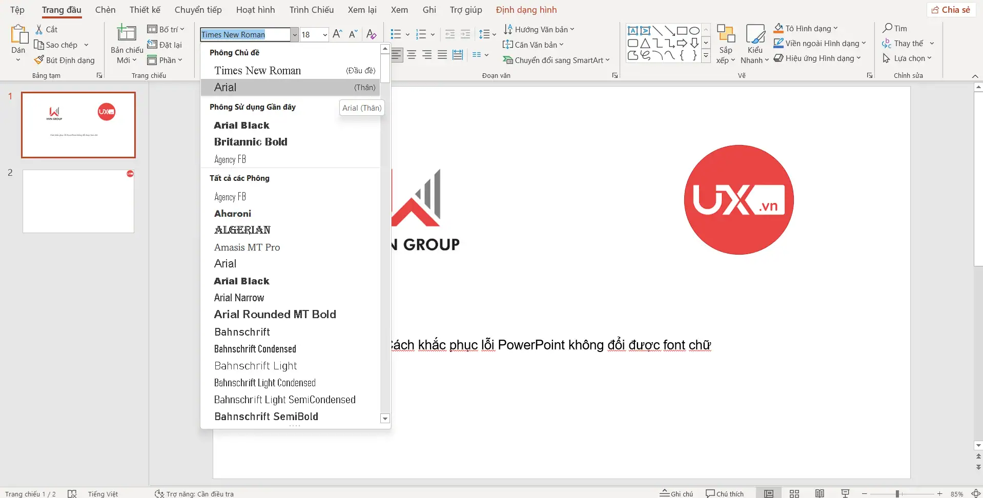Kiểm tra font chữ có hỗ trợ tiếng Việt