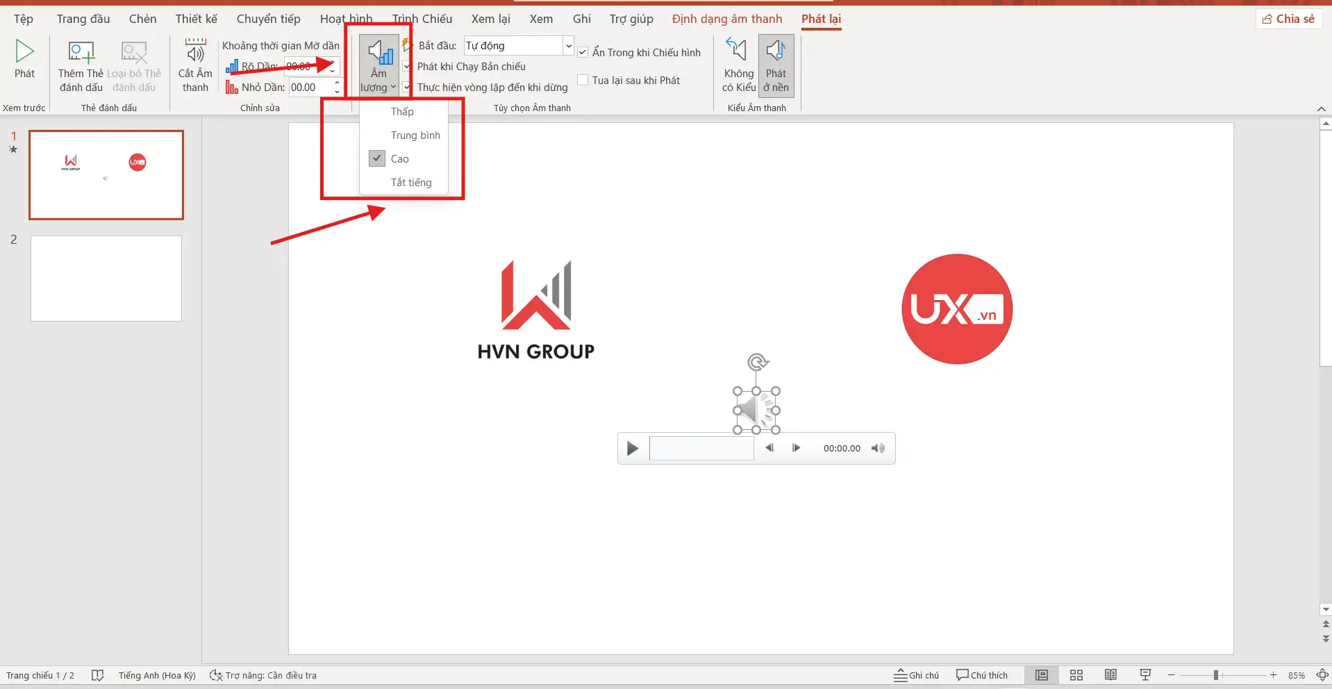 Kiểm tra và tiến hành điều chỉnh âm lượng