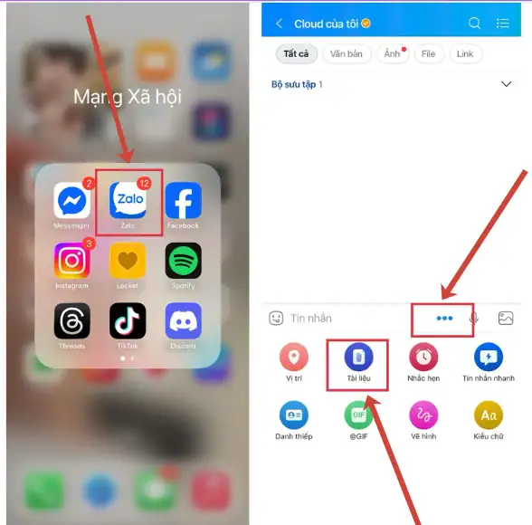 Cách gửi PowerPoint qua Zalo trên điện thoại