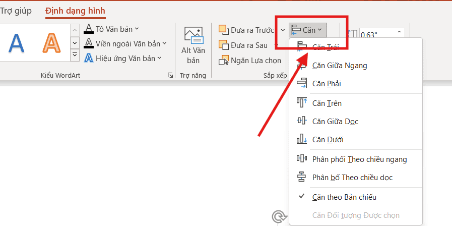 Căn chỉnh ảnh gốc