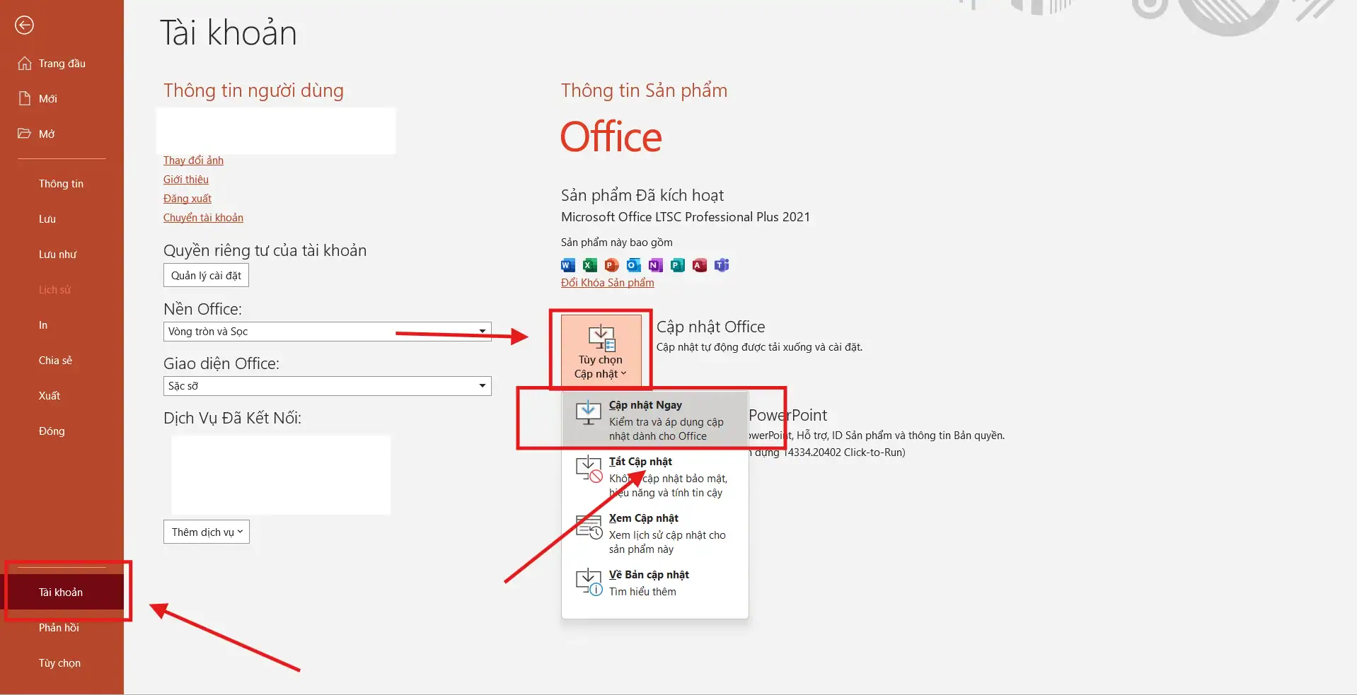Cập nhật phần mềm
