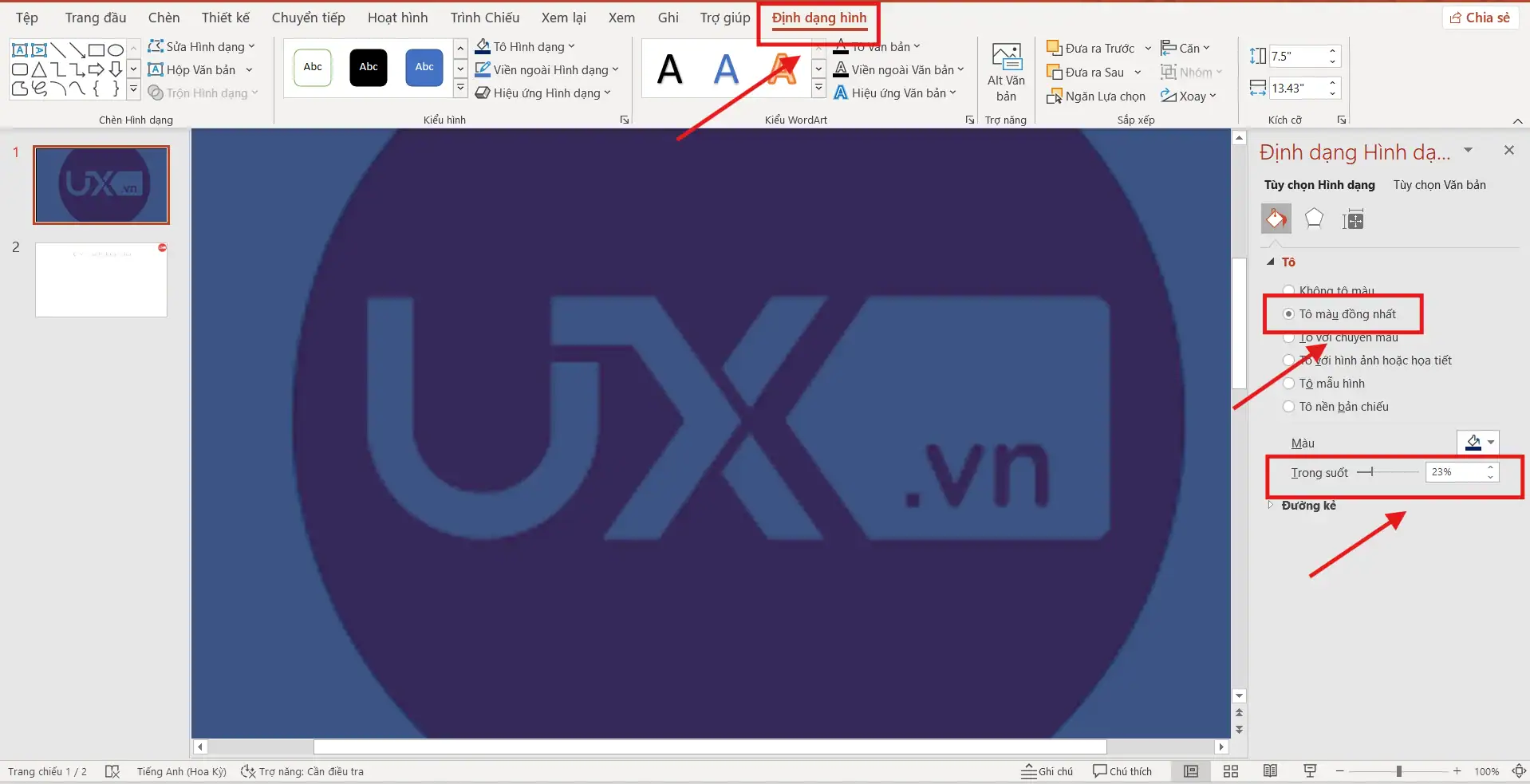 Chèn ảnh dưới chữ bằng cách thêm lớp Overlay mờ