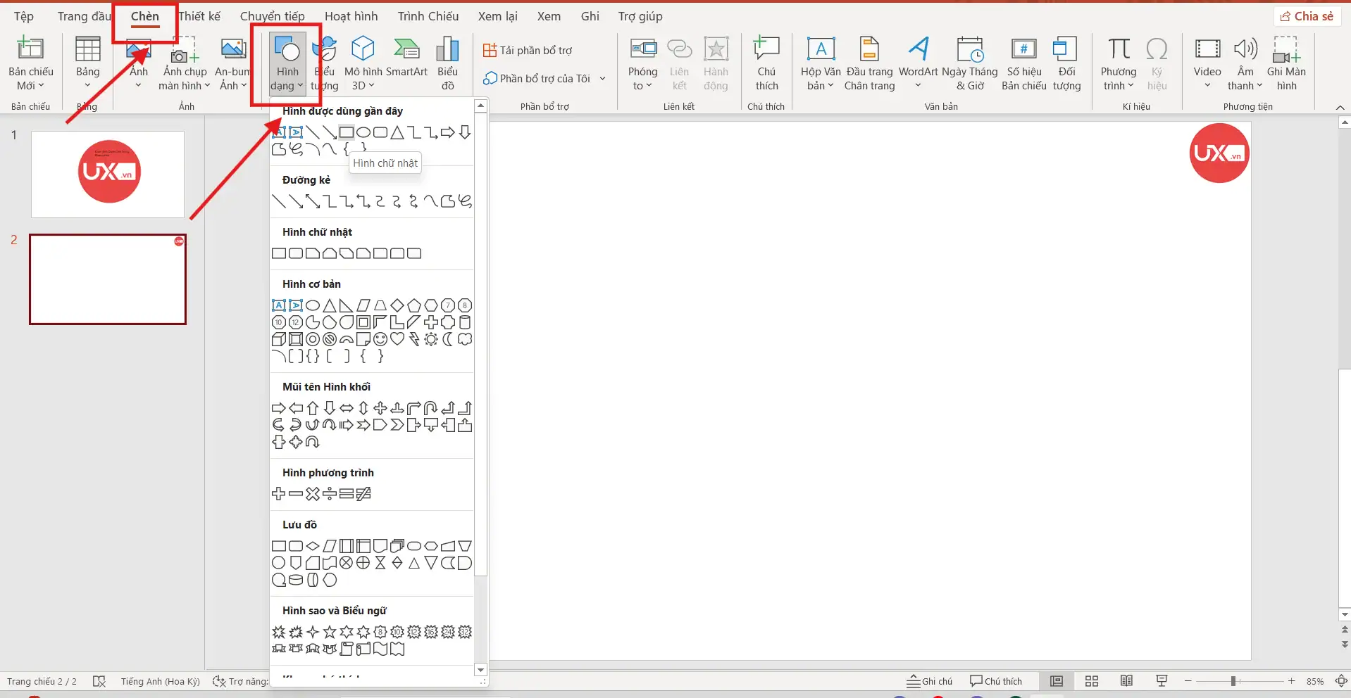 Chèn ảnh dưới chữ trong Ppt bằng cách dùng Shape fill picture