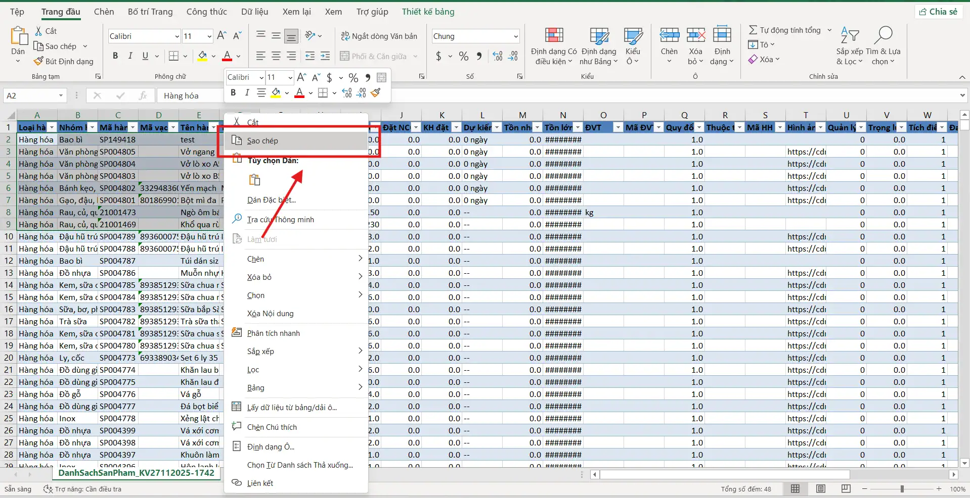 Chèn file Excel trong Ppt