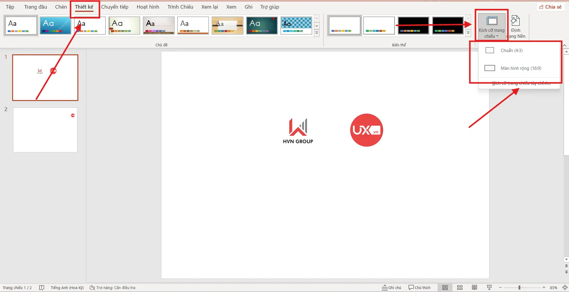 Chỉnh tỉ lệ Ppt nhanh nhất