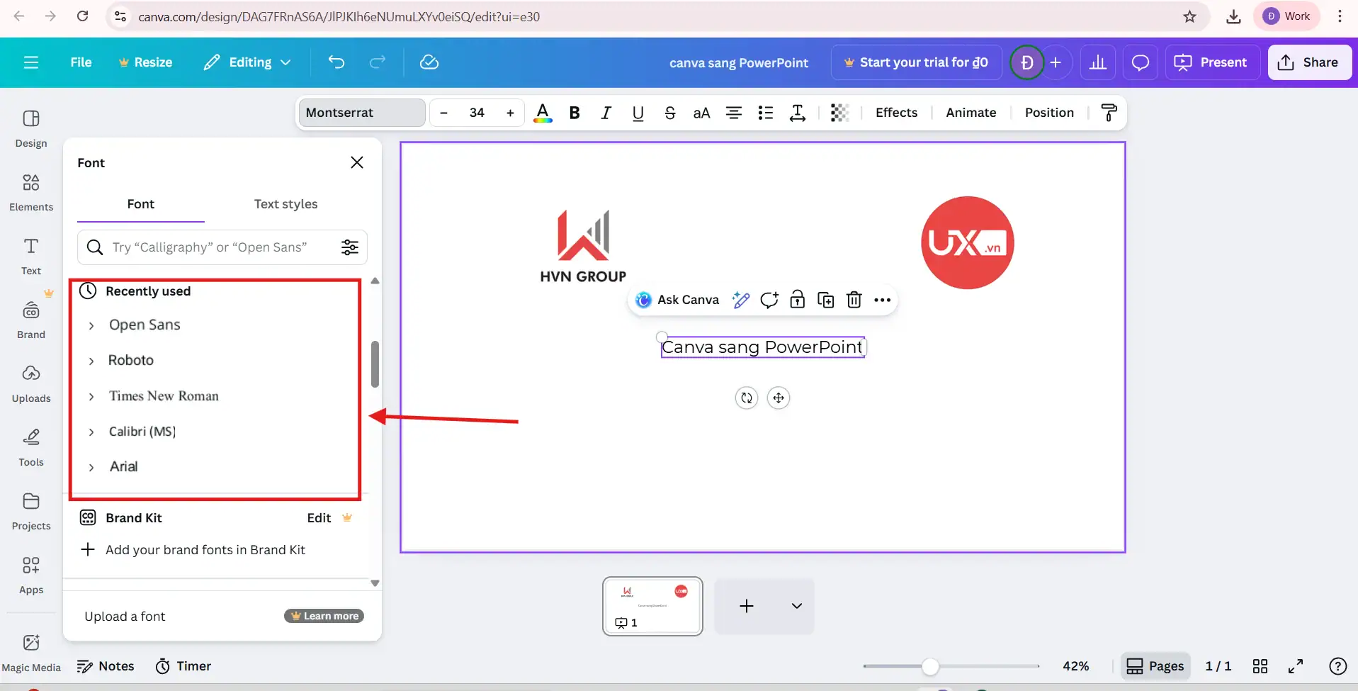 Chuyển Canva sang Ppt không bị lỗi Font