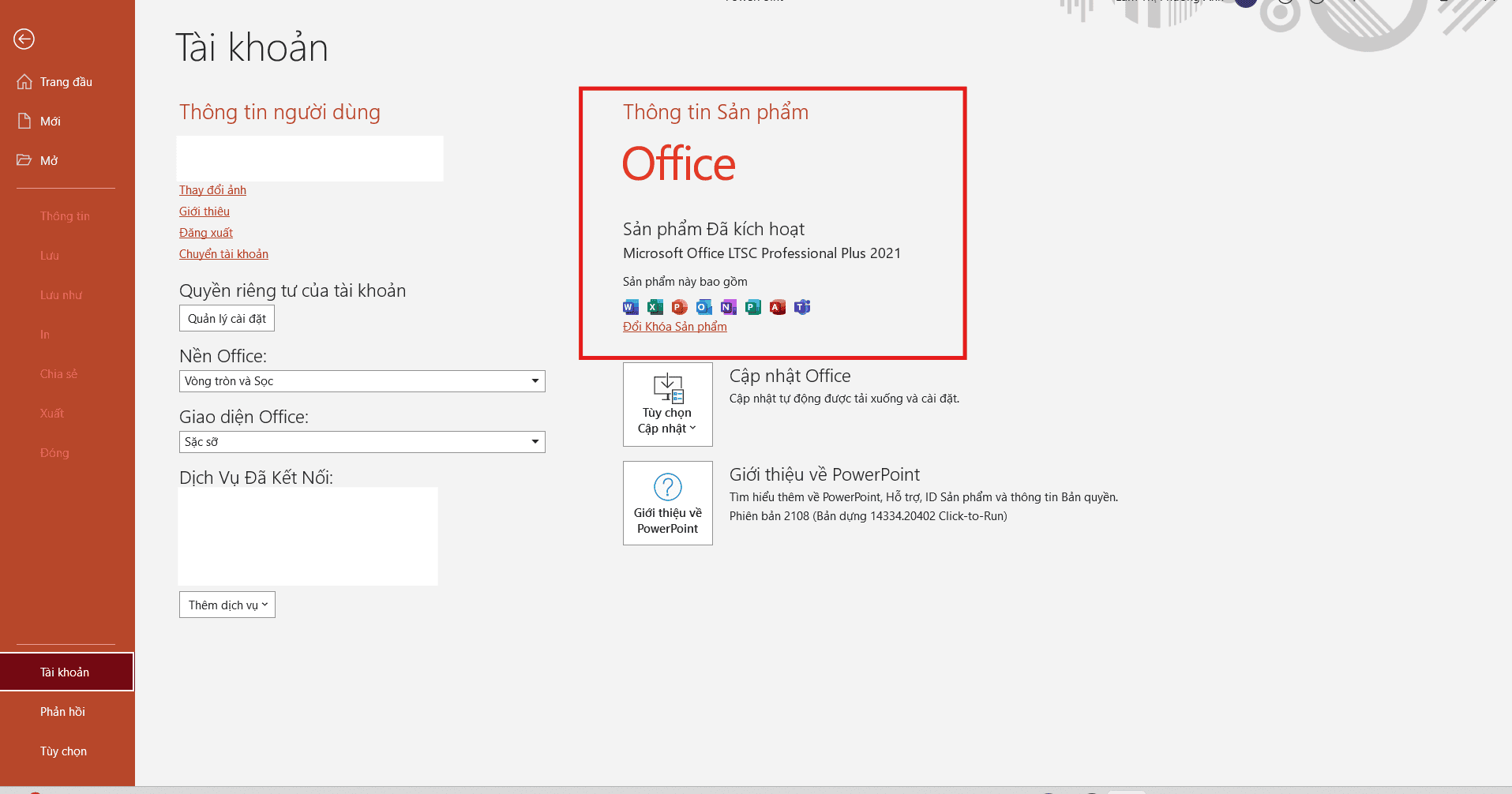 Dấu hiệu Office đã được kích hoạt lại thành công