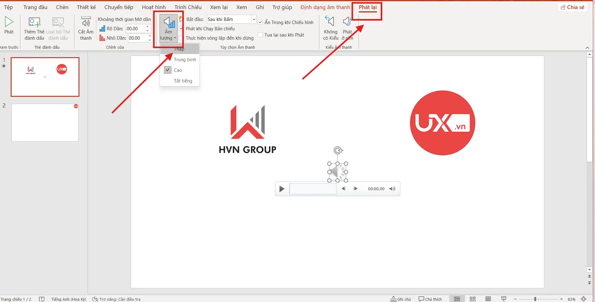 Điều chirh âm lượng