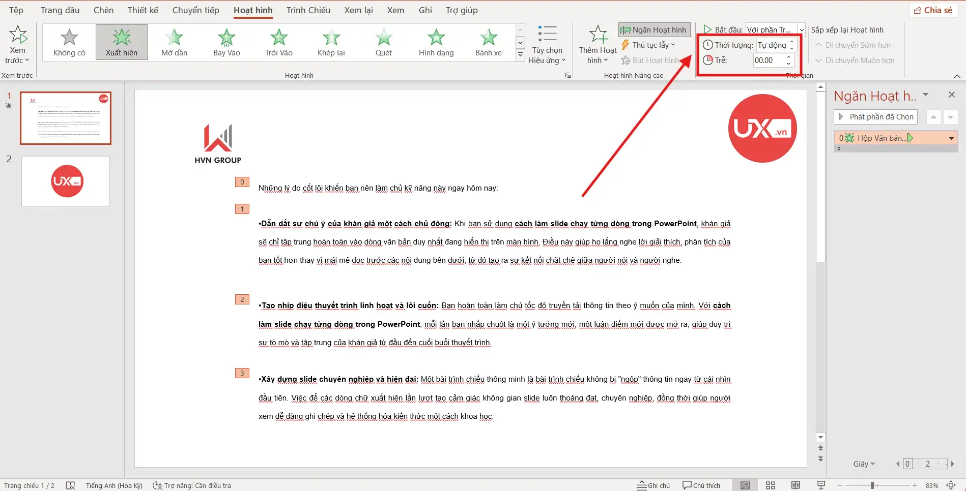 Điều chỉnh tốc độ và độ trễ