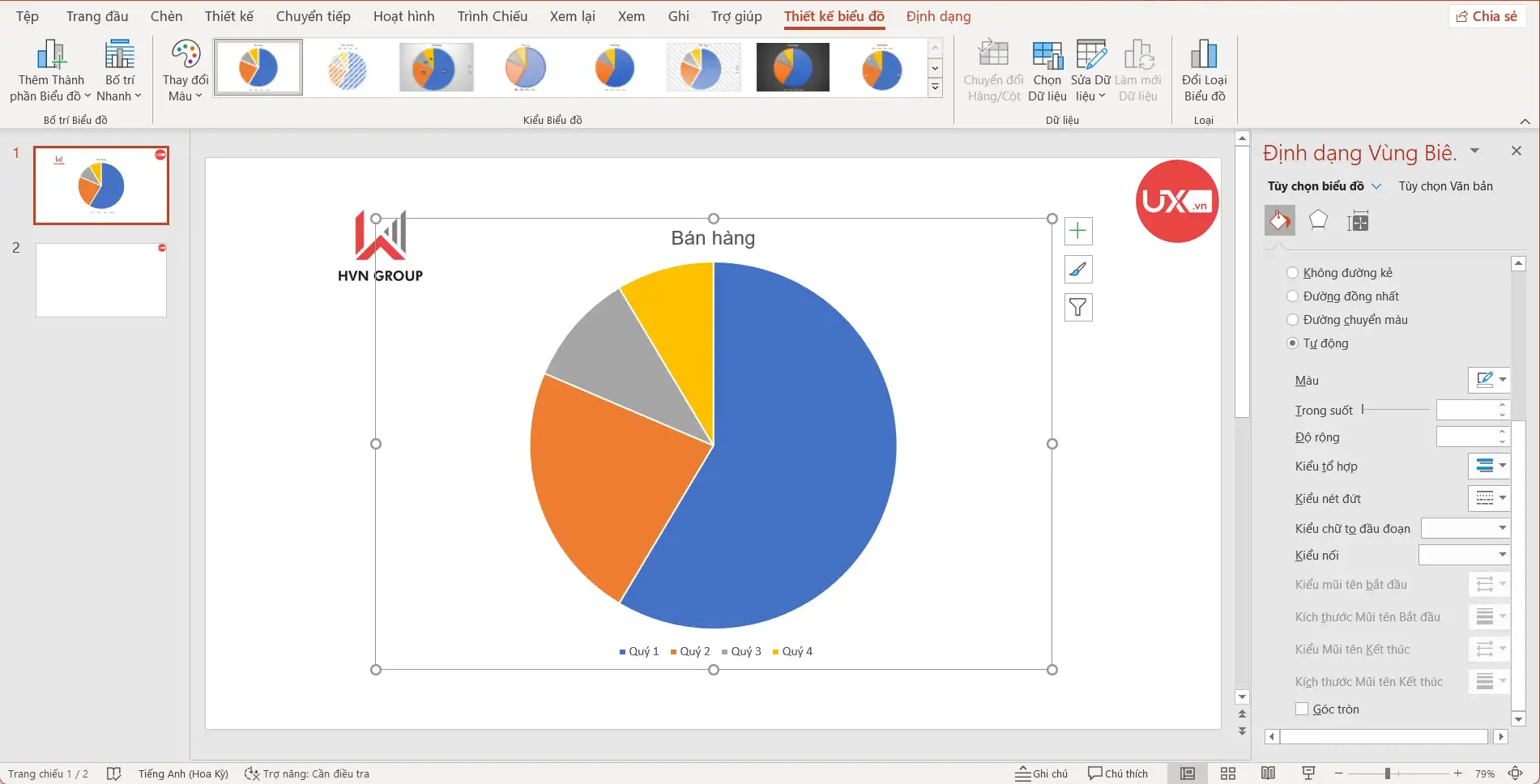 Định dạng biểu đồ tròn