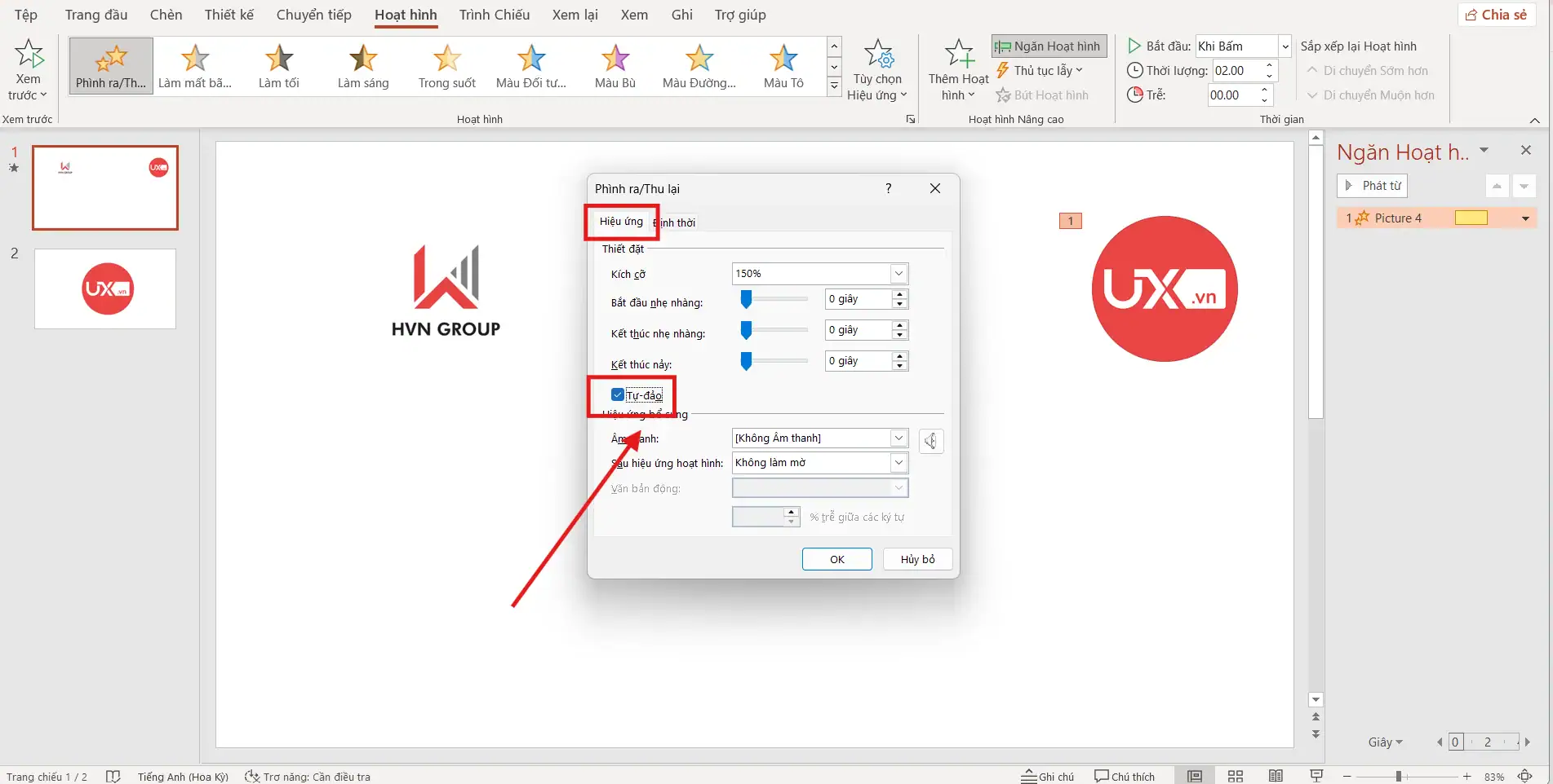 Cách phóng to ảnh trong PowerPoint đơn giản, nhanh chóng 20 Hiệu ứng phóng to rồi thu nhỏ