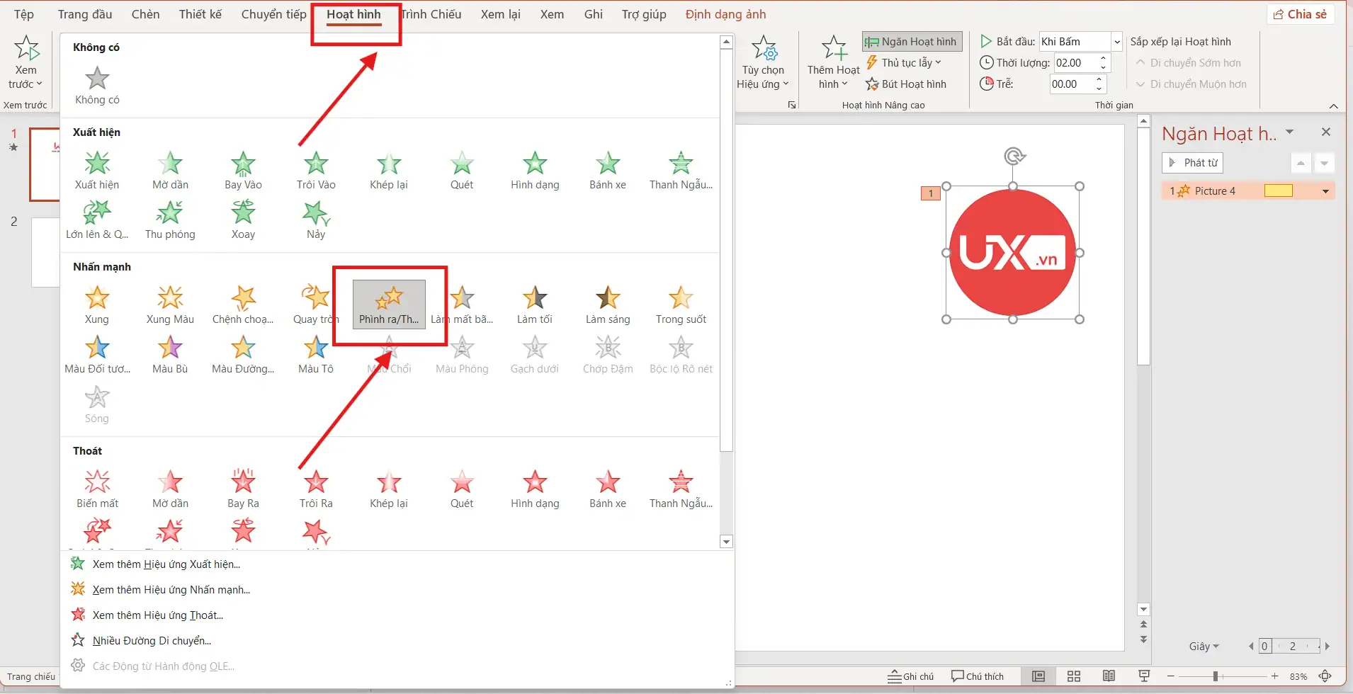 Cách phóng to ảnh trong PowerPoint đơn giản, nhanh chóng 13 Hiệu ứng thu nhỏ hình ảnh trong Ppt