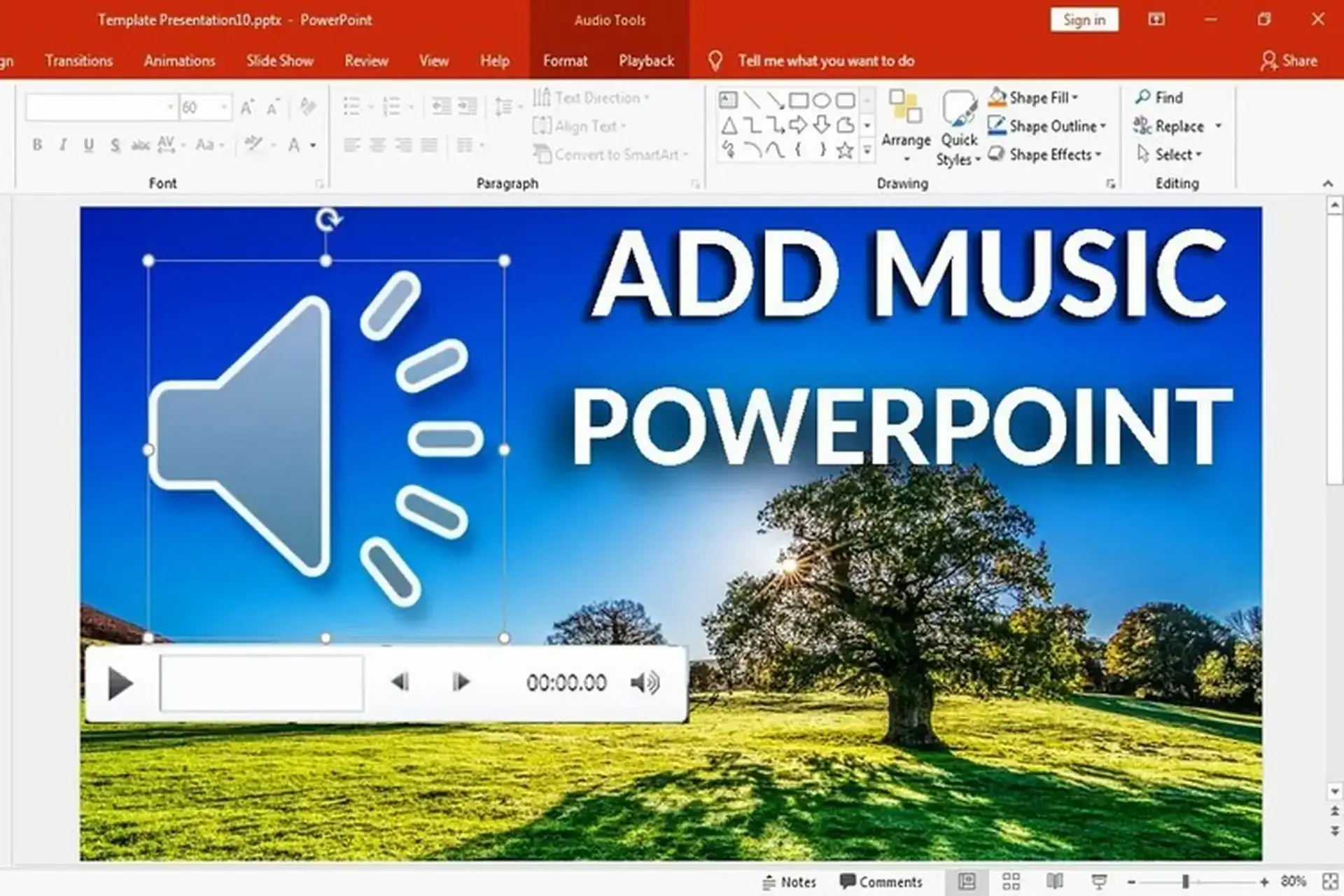Khi nào nên chèn nhạc vòa PowerPoint chạy hết Slide