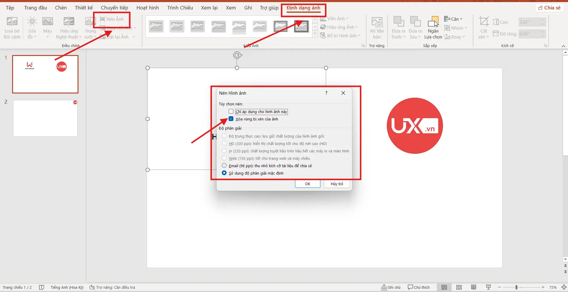 Nén File PowerPoint để giảm tải khi xuất Video