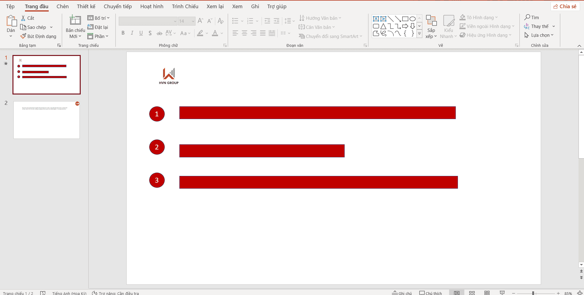 Slide câu hỏi riêng trong Ppt