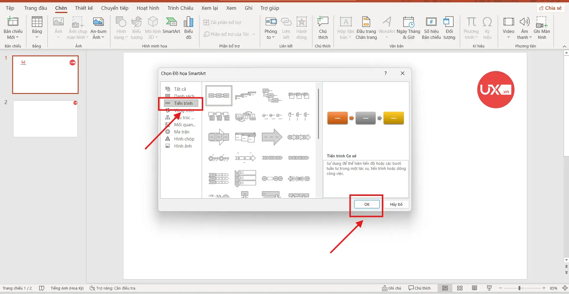Tạo bảng đồ Roadmap